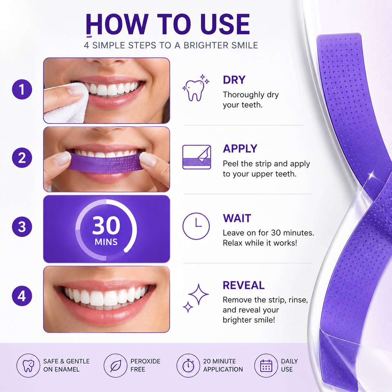 Purple Whitening Strips